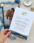 NOA | Elegant Beach Wedding Invitation Set Template