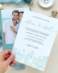 AIDA | Ocean Wedding Invitation with Rsvp Set Template