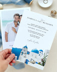 SANTORINI | Greece Wedding Invitation Suite Template