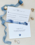 YLENIA Ocean Wedding Invitation Set Template With RSVP