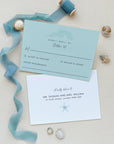 AIDA | Ocean Wedding Invitation with Rsvp Set Template