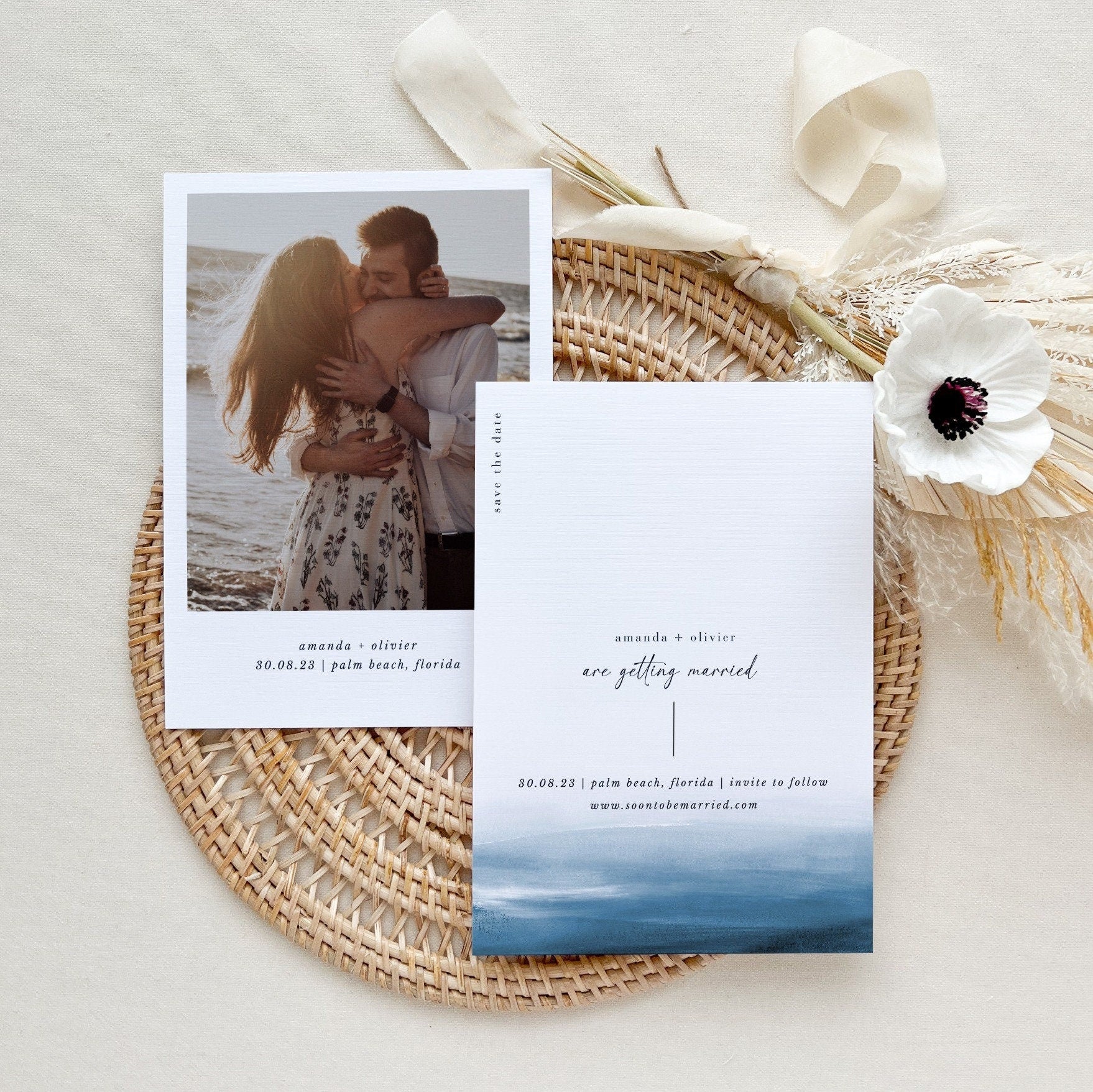Elettra | Modern Beach Save the Date Template