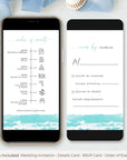 Digital Wedding Invitation Beach Theme