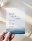 Elettra | Modern Beach Wedding Invitation Template with Rsvp