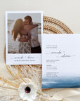 Elettra | Modern Beach Wedding Invitation Template with Rsvp