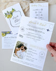 Mediterranean Italy Passport Wedding Invitation Template