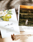 Amelia | Mediterranean Italy Save the Date with Lemon