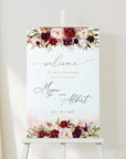 Rosita | Burgundy & Blush Wedding Ceremony Sign Template
