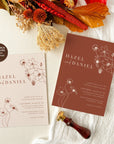 HAZEL Terracotta Boho Wedding Invitation Template