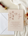 HAZEL Terracotta Wedding Thank You Cards with Photo