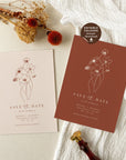 HAZEL Terracotta Boho Save the Date Template