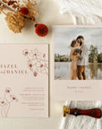 HAZEL Terracotta Boho Wedding Invitation Template