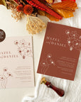 HAZEL Terracotta Boho Wedding Invitation Suite Printable