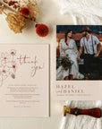 HAZEL Terracotta Wedding Thank You Cards with Photo