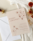 HAZEL Terracotta Boho Wedding Invitation Template