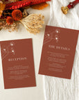 HAZEL Terracotta Boho Wedding Invitation Suite Printable