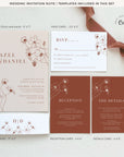 HAZEL Terracotta Boho Wedding Invitation Suite Printable