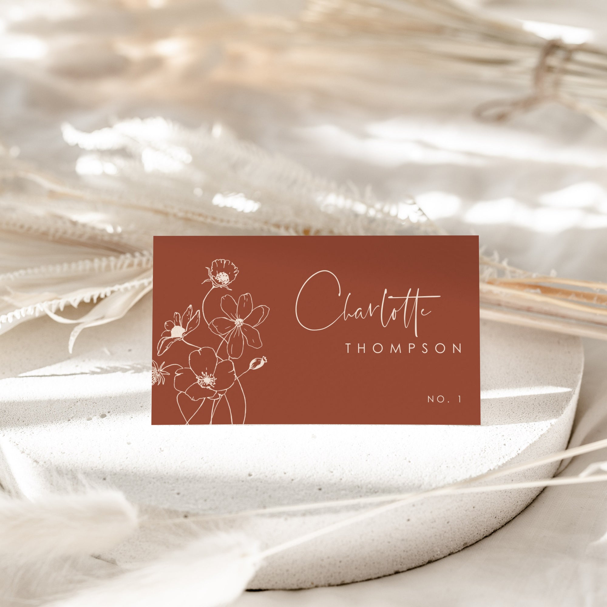 HAZEL Template for Wedding Place Cards