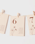 HAZEL Terracotta Seating Cards Wedding Template
