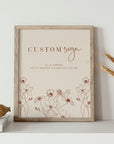 HAZEL Small Wedding Reception Sign Template