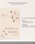 HAZEL Welcome to Our Wedding Sign Template