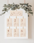 HAZEL Terracotta Seating Cards Wedding Template