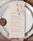 HAZEL Printable Menu Template for Wedding