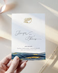 Noa | Navy & Gold Nautical Save the Date Template