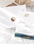 Noa | Navy & Gold Nautical Save the Date Template