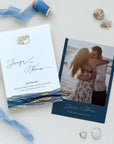 Noa | Navy & Gold Nautical Save the Date Template
