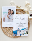 Santorini | Watercolour Save the Date Template