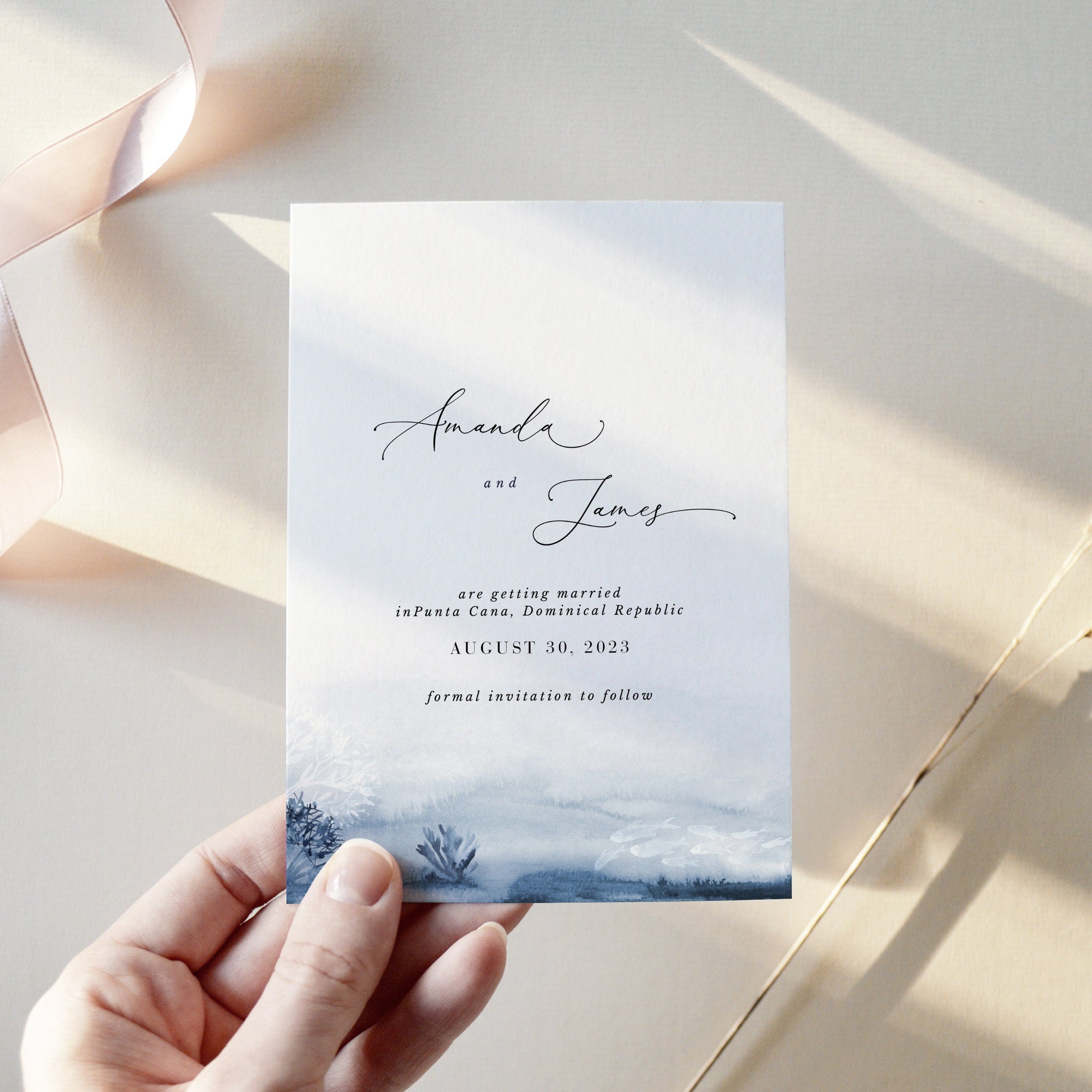 Alyssa | Ocean Save the Date Template