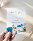 Santorini | Watercolour Save the Date Template