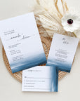 Elettra | Modern Beach Wedding Invitation Template with Rsvp