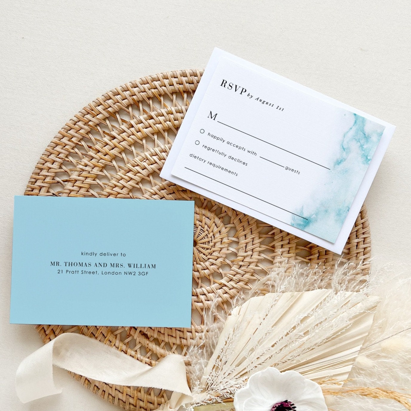 Chiara | Beach Wedding Invitation Suite Template
