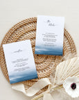 Elettra | Modern Beach Wedding Invitation Template with Rsvp