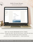 Elettra | Modern Beach Wedding Invitation Template with Rsvp