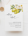AMELIA Flowers & Lemon Wedding Invitation Suite Template