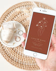 HAZEL Terracotta Boho Save the Date Electronic