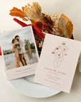 HAZEL Terracotta Boho Save the Date Template