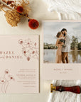 HAZEL Terracotta Boho Wedding Invitation Suite Printable