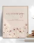 HAZEL Small Wedding Reception Sign Template