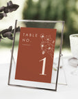 HAZEL Terracotta Table Numbers Wedding Printable