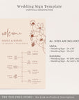 HAZEL Wedding Order of Events Sign Template