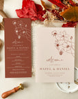 HAZEL Terracotta Wedding Program Template