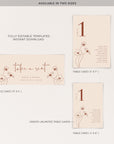 HAZEL Terracotta Seating Cards Wedding Template