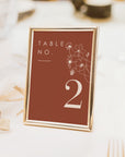 HAZEL Terracotta Table Numbers Wedding Printable