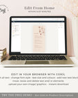 HAZEL Printable Menu Template for Wedding