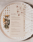 HAZEL Printable Menu Template for Wedding