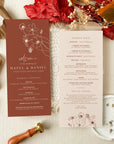 HAZEL Terracotta Wedding Program Template